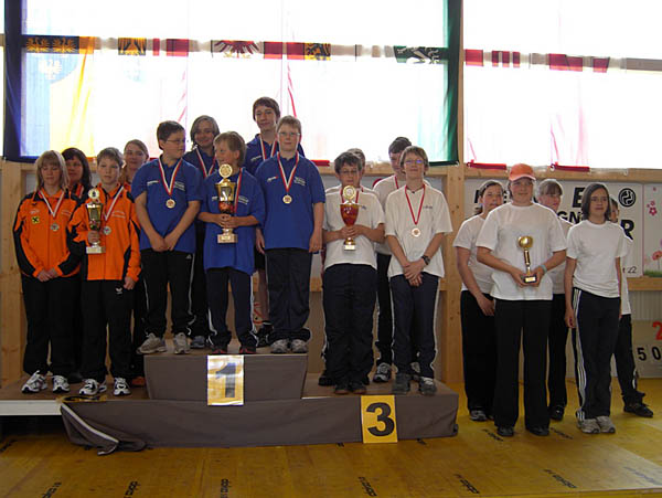 die 3 Erstplatzierten der Landesmeisterschaft Schüler / Jugend U14 